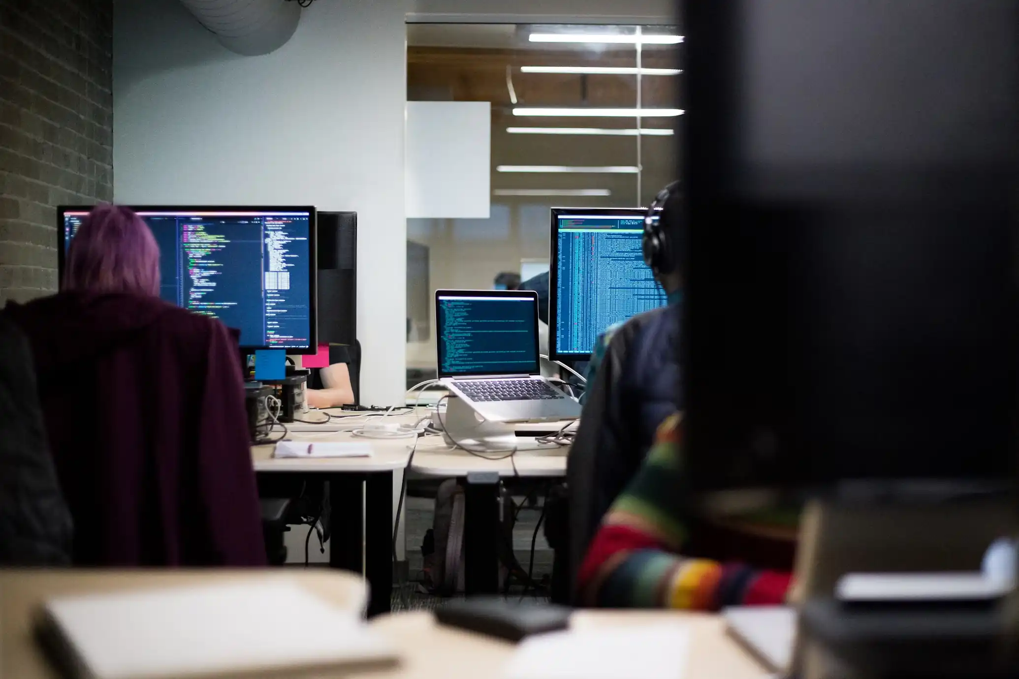 People working in office